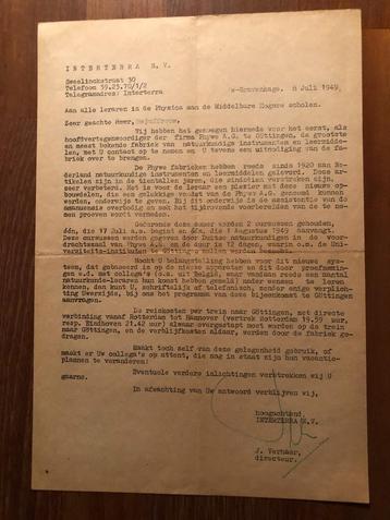 8Juli 1949. Duitsland klimt weer wat uit het dal. Brief van  beschikbaar voor biedingen