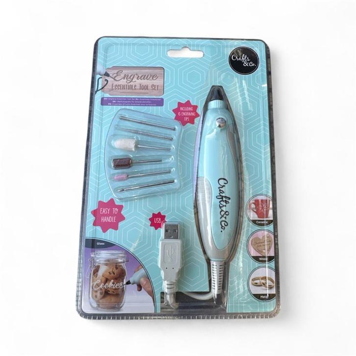 Graveerpen set – USB – 6 opzetstukken – nieuw in verpakking, Hobby en Vrije tijd, Knutselen, Nieuw, Knutselwerk, Ophalen