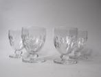 4 Lalique France kristallen wijnglazen, Antiek en Kunst, Antiek | Glas en Kristal, Verzenden