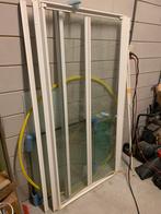 Witte Douchescherm met Klapdeur, Ophalen, Gebruikt, Glas, Douche