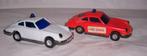 2 vintage poltie en brandweer Porsche modellen. Lucky. Izgs, Ophalen of Verzenden, Zo goed als nieuw
