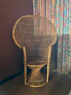 Pauwstoel rotan groot, Huis en Inrichting, Stoelen, Ophalen, Gebruikt, Bruin, Eén