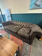 Chesterfield bank (3-zit), Ophalen of Verzenden, Zo goed als nieuw, 75 tot 100 cm, Leer