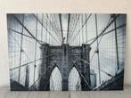 Glazen Poster - Brooklyn Bridge, Ophalen, 50 tot 75 cm, Nieuw, 75 tot 100 cm