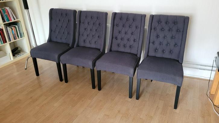 4 bruine eetkamerstoelen, Huis en Inrichting, Stoelen, Zo goed als nieuw, Vier, Bruin, Ophalen