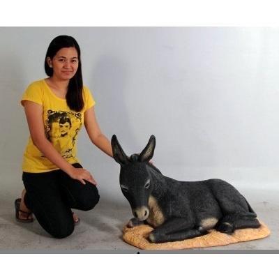 Stable Donkey Lying – Kerststal Ezel Lengte 91 cm, Verzamelen, Dierenverzamelingen, Nieuw, Overige typen, Ophalen