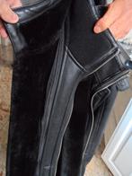 Leren heren  jas heel warm MET BONT GEVOERD, Ophalen of Verzenden, Zo goed als nieuw, Maat 52/54 (L), Zwart