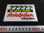sticker HOTELPLAN vakanties 50 jaar jong 1935-1985, Ophalen, Zo goed als nieuw, Bedrijf of Vereniging