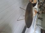 Ijzeren salontafel, Huis en Inrichting, Tafels | Salontafels, Ophalen, Gebruikt, 100 tot 150 cm, Rond