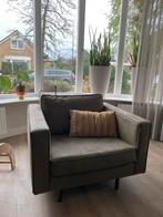 Groene fauteuil - Woood, Huis en Inrichting, Fauteuils, Ophalen, Gebruikt, Minder dan 75 cm, 75 tot 100 cm