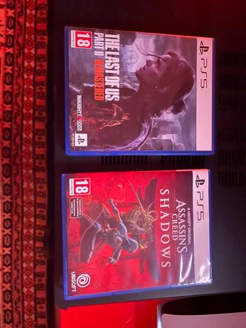 Assasins Creed Shadows & The Last of Us Part two beschikbaar voor biedingen