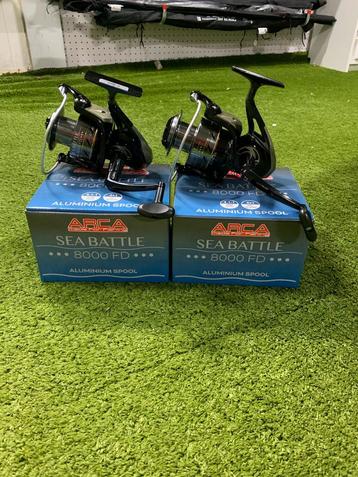 2x nieuwe Arca Sea Battle 8000 zeemolens, aluminium spoel beschikbaar voor biedingen