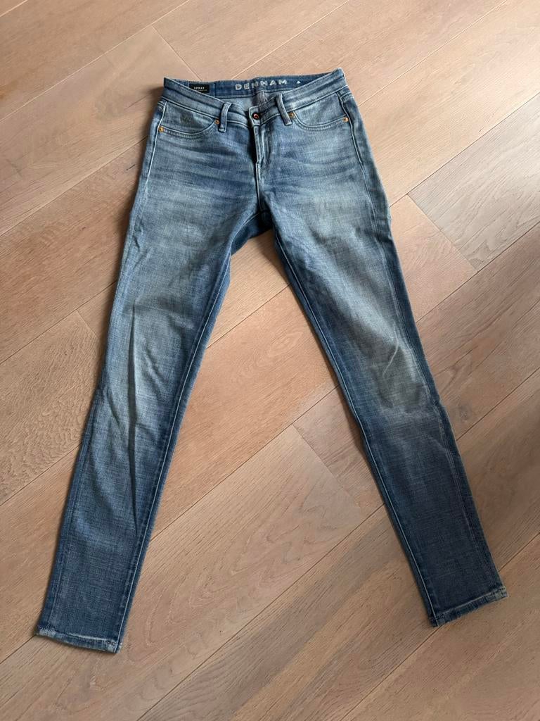 Denham Spray 1 keer gedragen maat 26-30 skinny, Ophalen of Verzenden, Zo goed als nieuw, Blauw, W27 (confectie 34) of kleiner