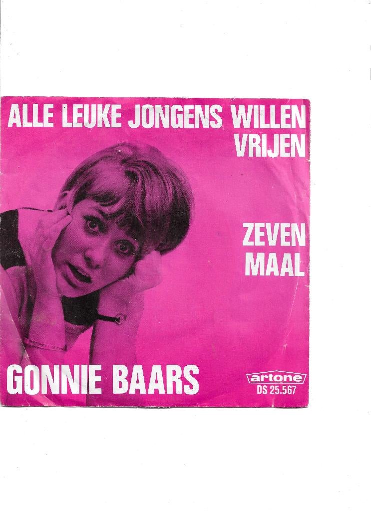 Single Gonnie Baars - Alle leuke jongens willen vrijen, Cd's en Dvd's, Ophalen of Verzenden, Gebruikt, Nederlandstalig