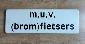 verkeersbord m.u.v. (brom)fietsers 20 x 61 cm beschikbaar voor biedingen