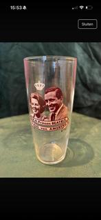 Antiek Bierglas Beatrix & Claus, Antiek en Kunst, Ophalen of Verzenden