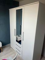 Kledingkast met spiegel, 3 deuren & lades, Huis en Inrichting, Kasten | Kledingkasten, Ophalen, Overige materialen, Gebruikt, 100 tot 150 cm