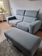 Te koop: 3-zitsbank incl. hocker, Huis en Inrichting, Ophalen, Driepersoons, 75 tot 100 cm, Zo goed als nieuw