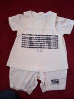 Leuk zomer tenue / jurk / pak wit met blauw Dirkje maat 62, Kinderen en Baby's, Babykleding | Maat 62, Gebruikt, Meisje, Jurkje of Rokje