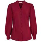 Triple Nine travelstof blouse burgundy Maat M nieuw, Kleding | Dames, Blouses en Tunieken, Maat 38/40 (M), Triple Nine, Nieuw
