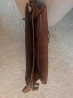 Prachtige The Bridge lederen schoudertas, Gebruikt, Bruin, Leer, Ophalen