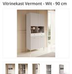 Prachige vitrine Kast Meubella Dressoir Vermont Wit, Ophalen of Verzenden, Zo goed als nieuw, 25 tot 50 cm, 50 tot 100 cm
