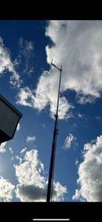 3x6 kokermast met voet, Telecommunicatie, Antennes en Masten, Gebruikt, 9271HL, Mast, Ophalen of Verzenden