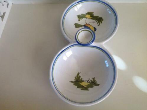 Duo-schaal Italiaans, Spaans, Portugees aardewerk 26 cm, Huis en Inrichting, Keuken | Servies, Zo goed als nieuw, Schaal of Schalen