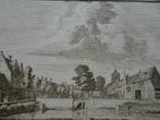 Originele gravure Het dorp Baarland Zeeland, Spilman 1745, Antiek en Kunst, Verzenden