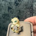 14k gouden panter ring prachtig love model, 20 of groter, Heer, Nieuw, Ophalen of Verzenden