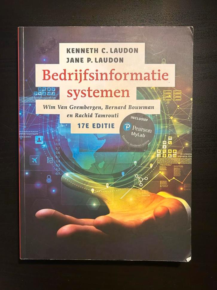 Bedrijfsinformatiesystemen - Laudon 17e editie, Boeken, Studieboeken en Cursussen, Gelezen, HBO, Beta, Verzenden