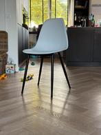 6x Eettafel stoel. Plastic met metalen onderstel zes stuls, Huis en Inrichting, Stoelen, Ophalen, Zo goed als nieuw, Vijf, Zes of meer stoelen