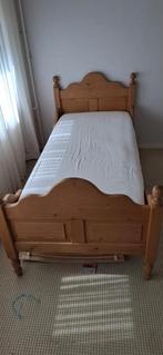Antiek Grenen 1-persoonsbed, Gebruikt, Eenpersoons, Bruin, Hout