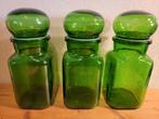 3x groene stopfles samen 17,5 euro apothekerspot vintage, Antiek en Kunst, Antiek | Glas en Kristal, Ophalen of Verzenden
