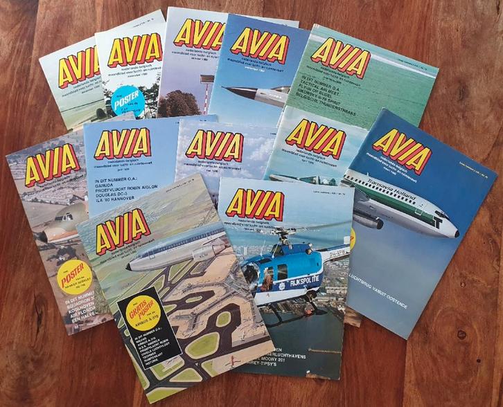 AVIA Maandblad - jaargangen 1980 / 1984, Verzamelen, Luchtvaart en Vliegtuigspotten, Zo goed als nieuw, Boek of Tijdschrift, Ophalen of Verzenden