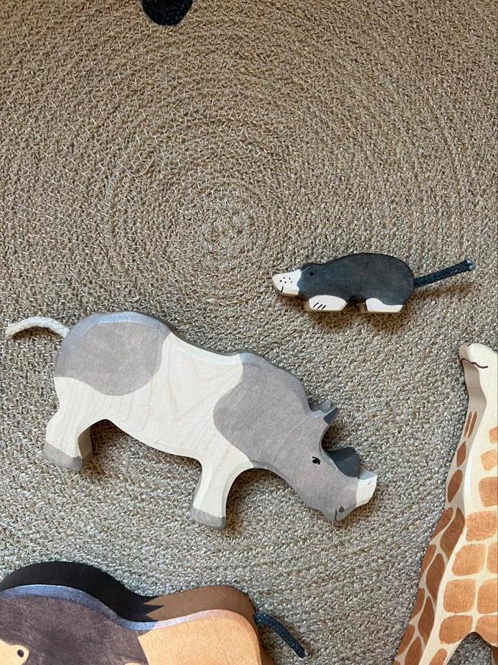 Houten neushoorn van Holztiger - zgan, Kinderen en Baby's, Speelgoed | Houten speelgoed, Zo goed als nieuw, Overige typen, Ophalen of Verzenden