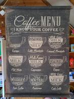 Linnen wandkaart, Coffee (nieuw) Wanddoek koffie, muurdoek, Huis en Inrichting, Ophalen of Verzenden, Nieuw