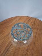 Vintage Potpourri Glazen Potje met Tinnen IJsvogel, Ophalen of Verzenden