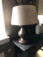 Zware houten lamp, Ophalen of Verzenden, Zo goed als nieuw
