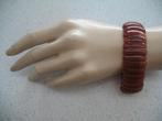 Armband Smalle Schijfjes Carneool Stenen, Ophalen of Verzenden, Overige materialen, Armband, Met edelsteen