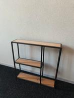 Wandrek met houten planken en metalen frame, Ophalen, Zo goed als nieuw