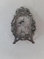 zilveren pasfotolijstje roosjes (499c), Antiek en Kunst, Antiek | Goud en Zilver, Ophalen of Verzenden, Zilver