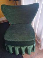 Schattig groen fluwelen stoeltje, Huis en Inrichting, Stoelen, Ophalen, Zo goed als nieuw, Overige kleuren, Eén