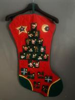 Grote vintage kerstsok, sok als adventskalender, Ophalen of Verzenden, Gebruikt