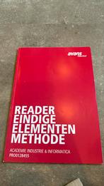 Reader Eindige elementen Methode, Ophalen of Verzenden, Zo goed als nieuw