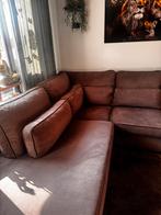 Mooie Taupe Hoekbank - Comfortabel en Stijlvol, Ophalen, Gebruikt, Stof