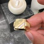 14 karaat gouden ring zegelring heren, Ophalen of Verzenden, Nieuw, Goud, Heer