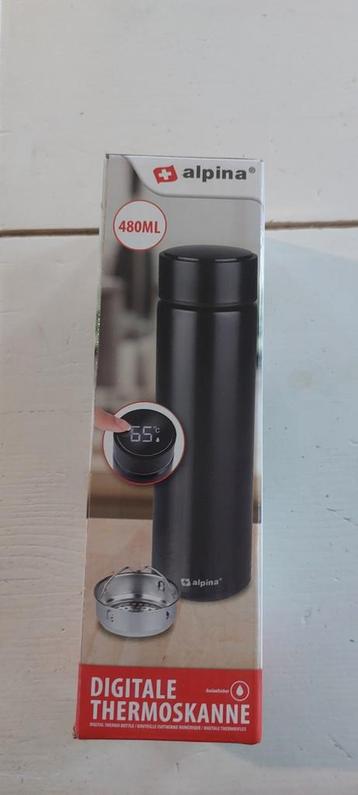 Thermosfles ( nieuw) met thermometer erin alpina beschikbaar voor biedingen