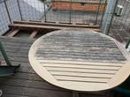 Ronde tafel in teak, diameter 130cm, H 74cm, perfekte staat!, Ophalen of Verzenden, Rond, Teakhout