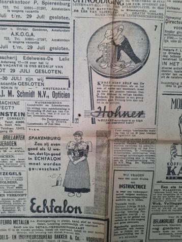 Spakenburg advertentie Echfalon (krant 1944) beschikbaar voor biedingen